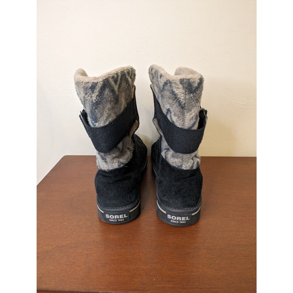Sorrel Women's Winter Boots Size 8.5 Black Gray Adjustable Strap. - Picture 3 of 7